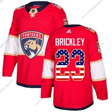 Adidas Muž Florida Panthers #23 Connor Brickley Červené Domácí Autentické USA Flag Sešitý NHL Dres