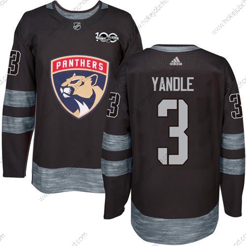 Adidas Muž Florida Panthers #3 Keith Yandle Černá 1917-2017 100th Výročí Sešitý NHL Dres