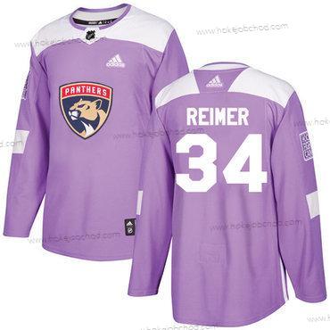 Adidas Muž Florida Panthers #34 James Reimer Nachový Autentické Bojuje proti rakovině Sešitý NHL Dres