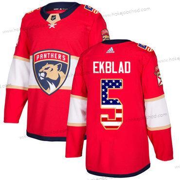 Adidas Muž Florida Panthers #5 Aaron Ekblad Červené Domácí Autentické USA Flag Sešitý NHL Dres