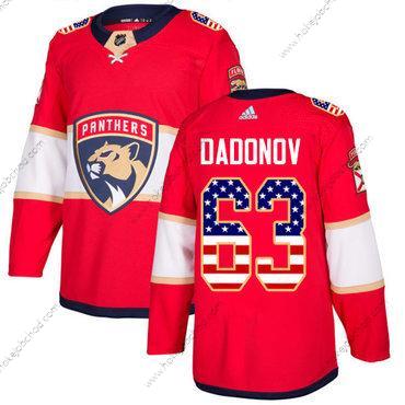 Adidas Muž Florida Panthers #63 Evgenii Dadonov Červené Domácí Autentické USA Flag Sešitý NHL Dres