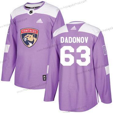 Adidas Muž Florida Panthers #63 Evgenii Dadonov Nachový Autentické Bojuje proti rakovině Sešitý NHL Dres