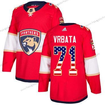 Adidas Muž Florida Panthers #71 Radim Vrbata Červené Domácí Autentické USA Flag Sešitý NHL Dres