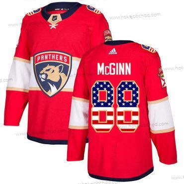 Adidas Muž Florida Panthers #88 Jamie Mcginn Červené Domácí Autentické USA Flag Sešitý NHL Dres