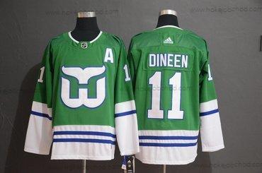 Adidas Muž Hartford Whalers #11 Kevin Dineen Zelená Bílý Dres