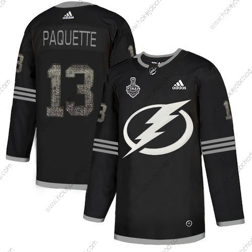 Adidas Muž Lightning #13 Cedric Paquette Černá Autentické Klasický 2020 Stanley Cup Final Sešitý NHL Dres