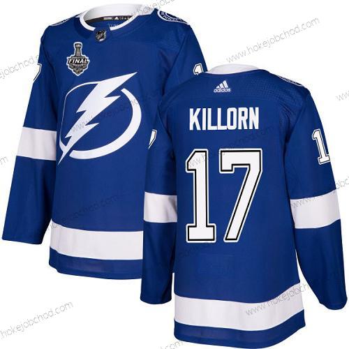 Adidas Muž Lightning #17 Alex Killorn Modrý Domácí Autentické 2020 Stanley Cup Final Sešitý NHL Dres