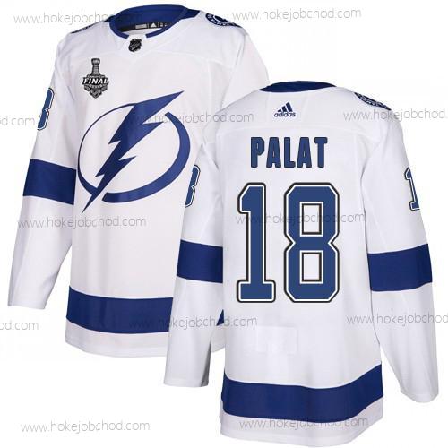 Adidas Muž Lightning #18 Ondrej Palat Bílý Road Autentické 2020 Stanley Cup Final Sešitý NHL Dres