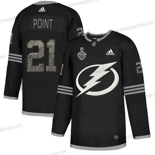 Adidas Muž Lightning #21 Brayden Point Černá Autentické Klasický 2020 Stanley Cup Final Sešitý NHL Dres