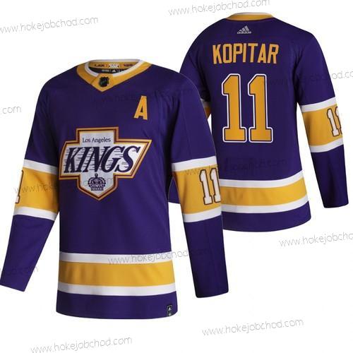 Adidas Muž Los Angeles Kings #11 Anze Kopitar Černá 2020-21 Obrácený Retro Náhradní NHL Dres