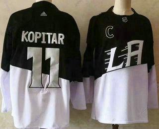 Adidas Muž Los Angeles Kings #11 Anze Kopitar Černá 2020 Stadium Series Sešitý NHL Dres