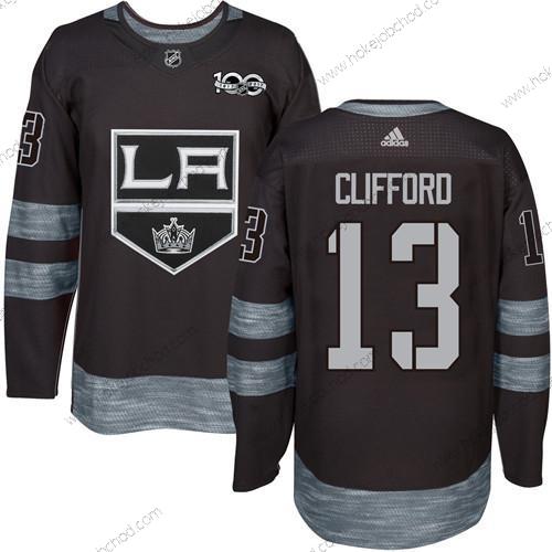 Adidas Muž Los Angeles Kings #13 Kyle Clifford Černá 1917-2017 100th Výročí Sešitý NHL Dres