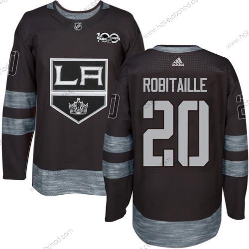 Adidas Muž Los Angeles Kings #20 Luc Robitaille Černá 1917-2017 100th Výročí Sešitý NHL Dres