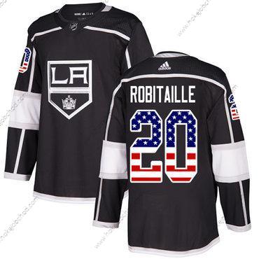 Adidas Muž Los Angeles Kings #20 Luc Robitaille Černá Domácí Autentické USA Flag Sešitý NHL Dres