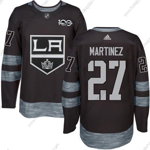 Adidas Muž Los Angeles Kings #27 Alec Martinez Černá 1917-2017 100th Výročí Sešitý NHL Dres