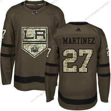 Adidas Muž Los Angeles Kings #27 Alec Martinez Zelená Salute to Service Sešitý NHL Dres