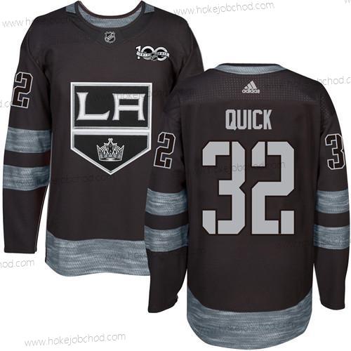 Adidas Muž Los Angeles Kings #32 Jonathan Quick Černá 1917-2017 100th Výročí Sešitý NHL Dres