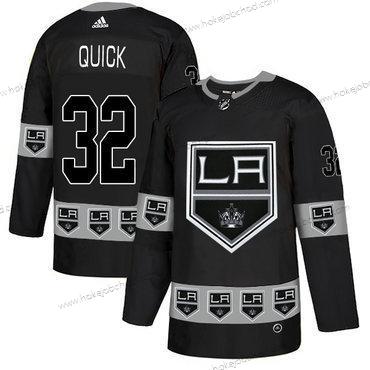 Adidas Muž Los Angeles Kings #32 Jonathan Quick Černá Tým Logos Dres