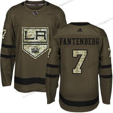 Adidas Muž Los Angeles Kings #7 Oscar Fantenberg Zelená Salute to Service Sešitý NHL Dres