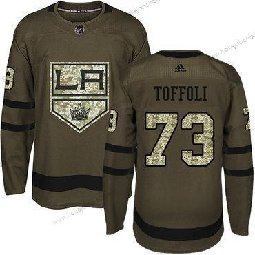 Adidas Muž Los Angeles Kings #73 Tyler Toffoli Zelená Salute to Service Sešitý NHL Dres