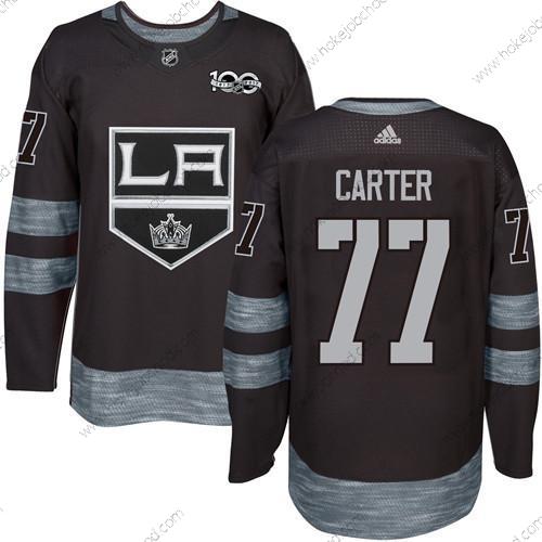 Adidas Muž Los Angeles Kings #77 Jeff Carter Černá 1917-2017 100th Výročí Sešitý NHL Dres