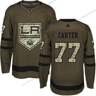 Adidas Muž Los Angeles Kings #77 Jeff Carter Zelená Salute to Service Sešitý NHL Dres