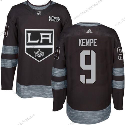 Adidas Muž Los Angeles Kings #9 Adrian Kempe Černá 1917-2017 100th Výročí Sešitý NHL Dres