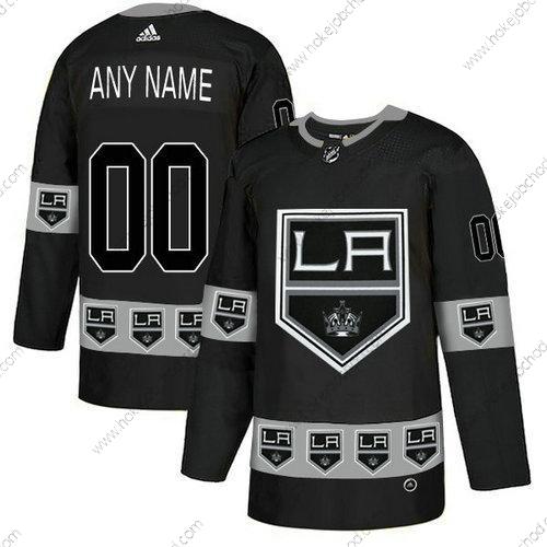 Adidas Muž Los Angeles Kings Přizpůsobené Černá Tým Logos Dres Verze 2