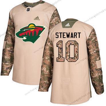 Adidas Muž Minnesota Wild #10 Chris Stewart Camo Autentické 2017 Veterans Day Sešitý NHL Dres