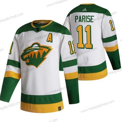 Adidas Muž Minnesota Wild #11 Zach Parise Bílý 2020-21 Obrácený Retro Náhradní NHL Dres