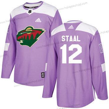 Adidas Muž Minnesota Wild #12 Eric Staal Nachový Autentické Bojuje proti rakovině Sešitý NHL Dres