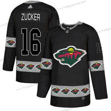 Adidas Muž Minnesota Wild #16 Jason Zucker Černá Tým Logos Dres