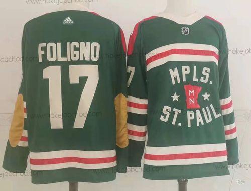 Adidas Muž Minnesota Wild 17 Foligno Zelená Klasický Edition 2022 NHL Dres