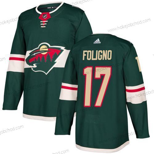 Adidas Muž Minnesota Wild #17 Marcus Foligno Zelená Domácí Autentické Sešitý NHL Dres