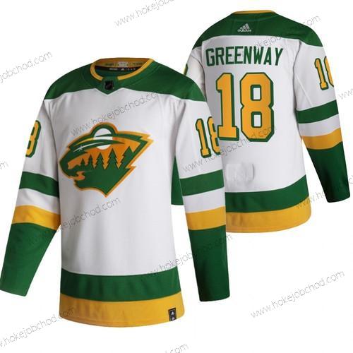 Adidas Muž Minnesota Wild #18 Jordan Zelenáway Bílý 2020-21 Obrácený Retro Náhradní NHL Dres