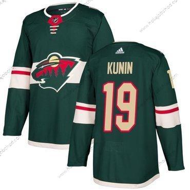 Adidas Muž Minnesota Wild #19 Luke Kunin Zelená Domácí Autentické Sešitý NHL Dres