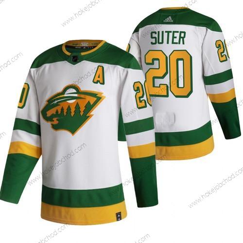 Adidas Muž Minnesota Wild #20 Ryan Suter Bílý 2020-21 Obrácený Retro Náhradní NHL Dres