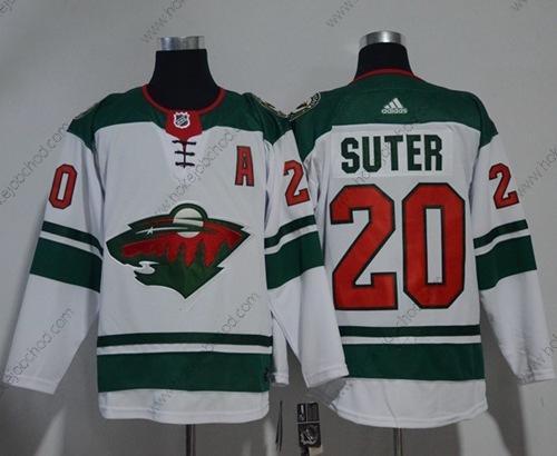 Adidas Muž Minnesota Wild #20 Ryan Suter Bílý Road Autentické Sešitý NHL Dres