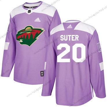 Adidas Muž Minnesota Wild #20 Ryan Suter Nachový Autentické Bojuje proti rakovině Sešitý NHL Dres