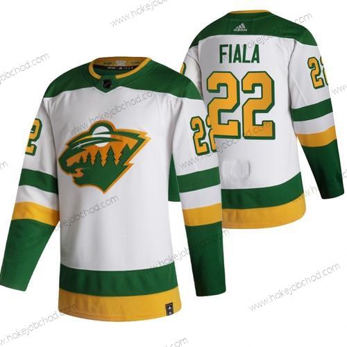 Adidas Muž Minnesota Wild #22 Kevin Fiala Bílý 2020-21 Obrácený Retro Náhradní NHL Dres