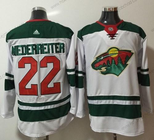 Adidas Muž Minnesota Wild #22 Nino Niederreiter Bílý Road Autentické Sešitý NHL Dres