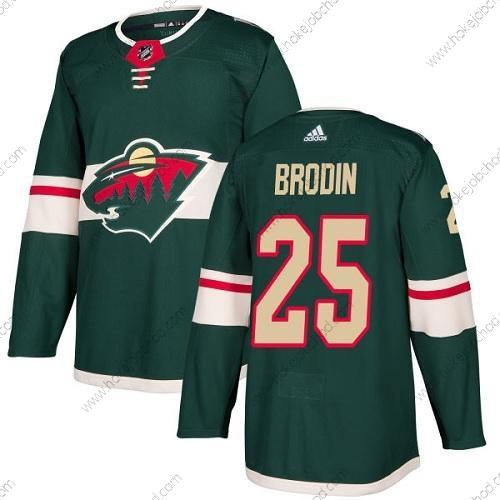 Adidas Muž Minnesota Wild #25 Jonas Brodin Zelená Domácí Autentické Sešitý NHL Dres