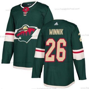 Adidas Muž Minnesota Wild #26 Daniel Winnik Zelená Domácí Autentické Sešitý NHL Dres