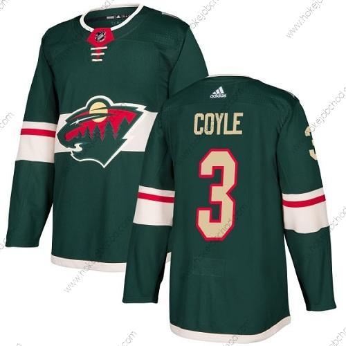 Adidas Muž Minnesota Wild #3 Charlie Coyle Zelená Domácí Autentické Sešitý NHL Dres