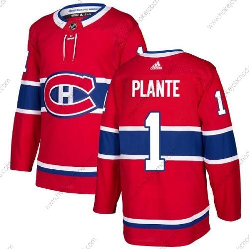 Adidas Muž Montreal Canadiens #1 Jacques Plante Červené Domácí Autentické Sešitý NHL Dres