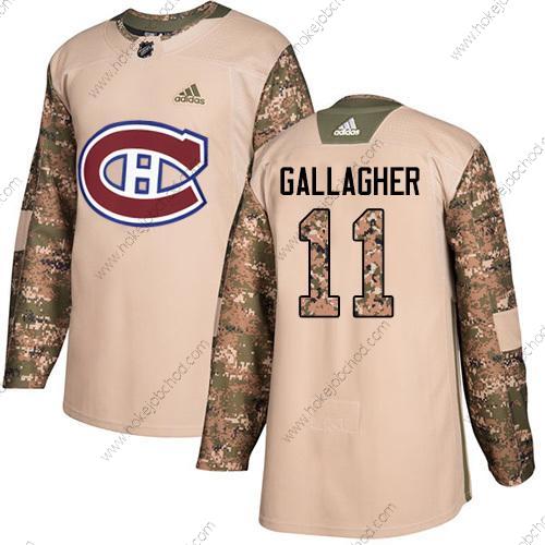 Adidas Muž Montreal Canadiens #11 Brendan Gallagher Camo Autentické 2017 Veterans Day Sešitý NHL Dres