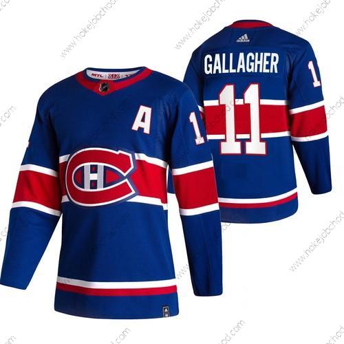 Adidas Muž Montreal Canadiens #11 Brendan Gallagher Modrý 2020-21 Obrácený Retro Náhradní NHL Dres