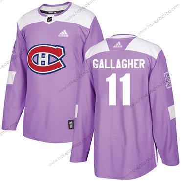 Adidas Muž Montreal Canadiens #11 Brendan Gallagher Nachový Autentické Bojuje proti rakovině Sešitý NHL Dres