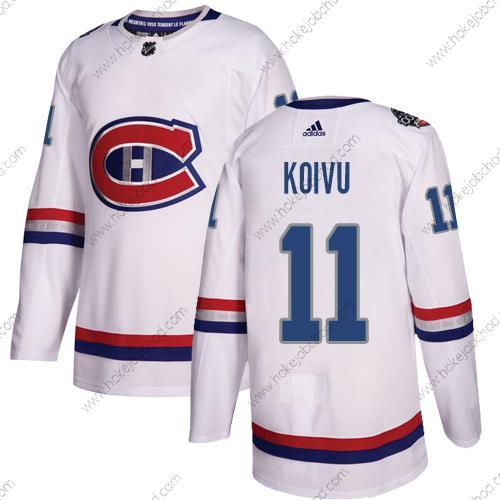 Adidas Muž Montreal Canadiens #11 Saku Koivu Bílý Autentické 1917-2017 100th Klasický Sešitý NHL Dres