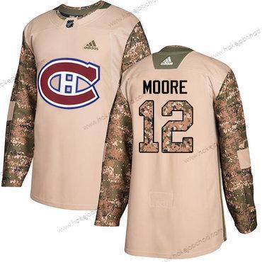 Adidas Muž Montreal Canadiens #12 Dickie Moore Camo Autentické 2017 Veterans Day Sešitý NHL Dres